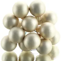 Kaemingk 144 Glaskugeln am Draht 2,5cm Weihnachtskugeln Spiegelbeeren matt - kleine Dekokugeln Christbaumschmuck Weihnachtsdeko Perle