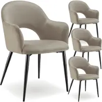 TecTake Armlehnstuhl Sachel in Samtoptik, gepolstert 57 x 61,5 x 87,5 cm