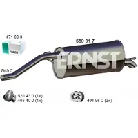 ERNST Endschalldämpfer 550017 für FIAT