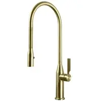 Herzbach Living Spültisch-Einhebelmischer 21.136300.1.41 Spiralfederauslauf, schwenkbar, brass steel