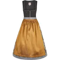 Spieth & Wensky Dirndl "Kleopatra", Damen, Gr. 40, N-Gr, schwarz, Obermaterial: 75% Polyester PES. 25% Wolle WO., uni, regular fit, Kleider Dirndl, mit dekorativer Schürze