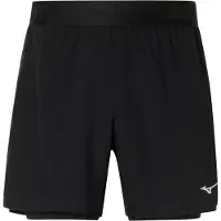 Mizuno Core 5,5in 2in1 Laufshorts Herren - schwarz, Größe S (auch verfügbar in L, XXL)