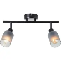Lightbox Spotrohr, 18 x 40 x 8 cm, 2 x E14, max. 40 W, schwenkbar, Metall/Glas