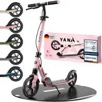 Kidiyana Cityroller ab 8 Jahren & Erwachsene bis 100 kg | Klappbarer Tretroller mit 20 cm Rädern, Handbremse & Federung