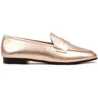Omnio Slipper aus goldfarbenem Leder