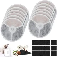 Sonstiges Ersatzfilter für Katzenbrunnen 12 Stück mit Vorfilterschwamm für Petkit Eversweet Solo SE/Solo 2/3 Pro/3/2s