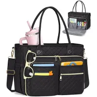 Markenlos Laptoptasche für Frauen, große Arbeitstasche mit isolierten Fächern - Dunkelgrün