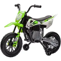 AIYAPLAY Kinder Elektro-Motorrad 12V Kindermotorrad mit Musik, 2,4-5 km/h