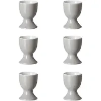 Ritzenhoff & Breker Eierbecher "Eierbecher Doppio ø 5 cm 6er Set", grau, Porzellan, Eierbecher, Eierbecher
