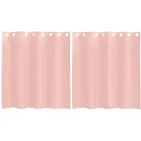 vidaXL Voile Vorhänge mit Ösen 2 Stk. Rosa 140x140 cm