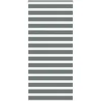 vidaXL Doppelrollo Dunkelgrau 105x200 cm Stoffbreite 100,9 cm Polyester