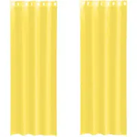 vidaXL Voile Vorhänge mit Ösen 2 Stk. Gelb