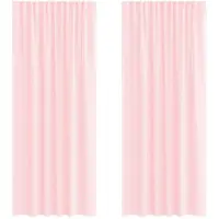 vidaXL Voile Vorhänge mit Schlaufen 2 Stk. Hellrosa 140x245 cm