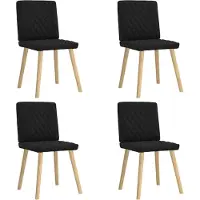 vidaXL Esszimmerstühle 4 Stk. Schwarz Stoff