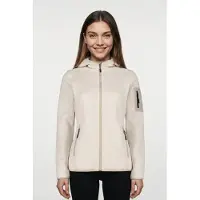 CMP Dicke gestreifte Kapuzenfleecejacke Damen Knit-Tech