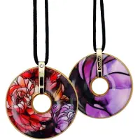 Goebel Kette mit Anhänger "Louis Comfort Tiffany - Pfingstrosen" Mit aufwändiger Echtgoldauflage