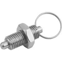 Kipp Arretierbolzen ohne Bund Gr. 3 M16x1,5 D8 Form U mit Kontermutter edels.