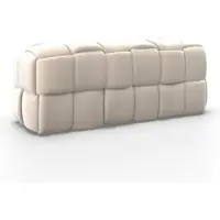 Bessagi Home Hockerbank Ella Beige Samt Gepolstert