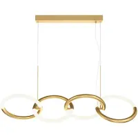 Maytoni Node LED Pendelleuchte, Hängeleuchte 4x 40W Gold-Farbe 90Ra Warmweiss