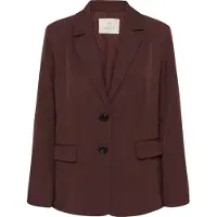Kaffe Blusenblazer "Damen Blazer KAlouis", Damen, Gr. 34, rot (fudge), Obermaterial: 94% Polyester PES. 6% Elasthan EL., Blazer Blusenblazer