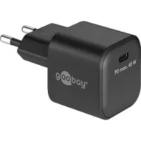 Goobay 45 W USB-C PD GaN Schnellladegerät Nano schwarz