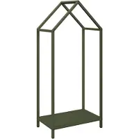 vidaXL Brennholzregal Olivgrün 40x25x90 cm Kaltgewalzter Stahl
