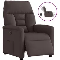 vidaXL Relaxsessel Elektrisch Dunkelbraun Stoff
