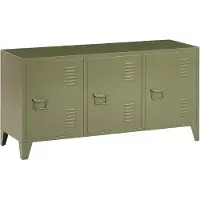 Beliani BÜROSCHRANK Metall Grün Cardiff