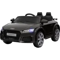 HOMCOM Kinder Elektroauto 12V Kinderauto mit 2,4G Fernbedienung, Musik, Schwarz