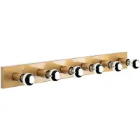 Opviq , Wandleuchte aus Metall, Gold, 10 x 10 x 91 cm | Sockelplatte 91 x 10 cm, Höhe 2 cm | IP20, 6 x E27 max. 40 W | Elegantes Design für Hotel & moderne Räume.