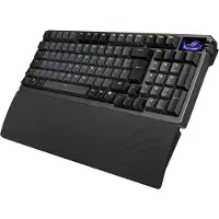 Asus ROG Azoth 96 HE, Verkabelt & Kabellos, USB + RF Wireless + Bluetooth, Magnetic-mechanical key switch, QWERTZ, RGB-LED, Schwarz