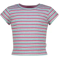 Vingino T-Shirt Basic rib crop striped tee Mädchen Blau 92
