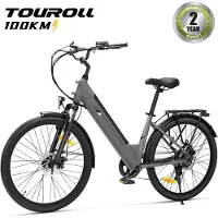 Touroll J2 ST E-Bike mit Tiefeinstieg, 250W, 45Nm, 561,6Wh, bis 100km, Shimano 7-Gang, 60mm Federgabel