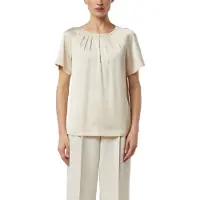 Comma Shirtbluse Sommer-Bluse mit gerafftem Kragen und Cut-out