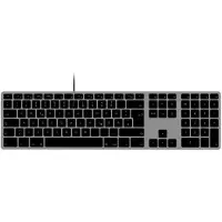 Matias FK318CB-DE Aluminum Wired Keyboard for Mac USB Tastatur Deutsch, QWERTZ
