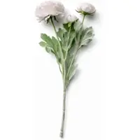 Layba Künstliche Ranunkel Cremeweiß wie echt - Kunstblume 3 Blüten Deko