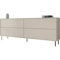 Mirjan 24 Kombikommode Masha 200 4D, Stilvoll Wohnzimmer, Kommode mit vier Drehtüren (Farbe: Cashmere)