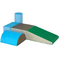 HOMCOM Bausteinset 5er-Set Schaumstoff Bausteine für 1-3 Jahre alt Kinder