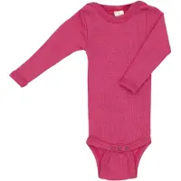 Engel - Baby-Body Langarm Mit Druckverschluss Schulter - Merinounterwäsche Gr 62/68 rosa