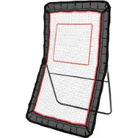 SUGIFT Lacrosse-Rebounder für den Hinterhof, 1, 2 x 2, 1 m großes Volleyball-Rücksprungnetz, Pitchback-Throwback-Baseball-Softball-Return-Trainingsbildschirm