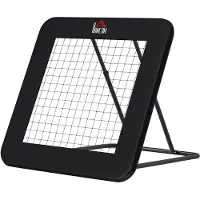 HOMCOM Fußball Rebounder klappbar Kickback Tor Rückprallwand verstellbar Stahl
