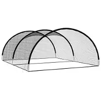 Markenlos Baseball-Schlagkäfig mit 600x400x250 cm für Schlag- und Wurftraining, Polyester-Schlagnetz mit Glasfaserstangen für Garten und Hinterhof