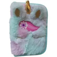 Astra Einzelnes Klapp-Etui Einhorn Plüsch Pastell