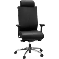 Hjh OFFICE PRO-TEC XXL Leder - Profi Bürostuhl Schwarz