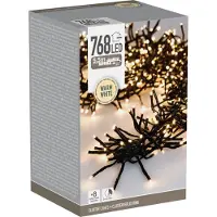 Koopman LED-Clusterlichterkette, 768 LEDs, warmweiß, 230 V, schwarz, Innen/Außen, 8,5 m, Timer