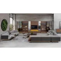 AEA Wohnzimmer Wohnwand rtv Lowboard Holz Braun Möbel Fernseh xxl 530cm