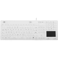 Renkforce iM-IKB110-WH Tastatur Weiß Spritzwassergeschützt, Staubgeschützt, Touch-Oberfläche