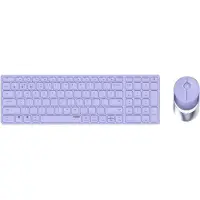 Rapoo 9750M, Kabellos, RF Wireless + Bluetooth, Scherenschalter, QWERTZ, Lila, Maus enthalten