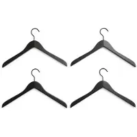 HAY - Smooth Kleiderbügel - Slim Schwarz - 4er-Set