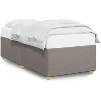 vidaXL Bettgestell ohne Matratze Taupe 100x200 cm Stoff
